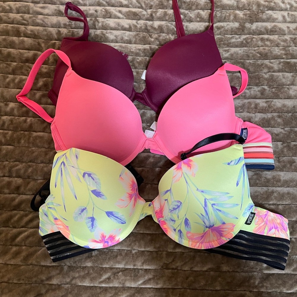 Pink bras